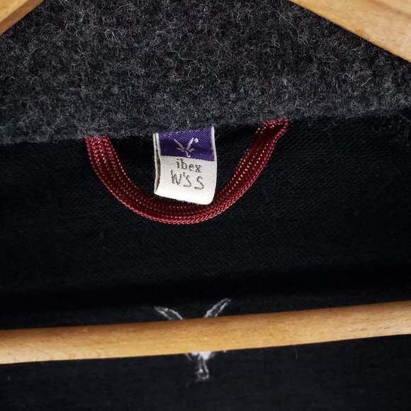 Ibex Jacket Womens Small Climawool Lite Softshell Full Zip Black Gray Wool Blend - Picture 9 of 11